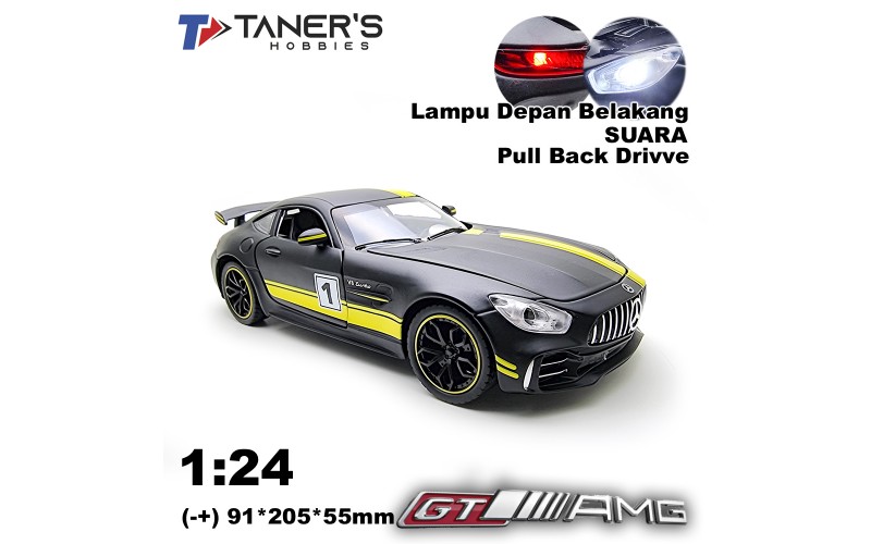 Diecast Mobil Racing Mercedes AMG GT Miniatur Metal Model 1:24